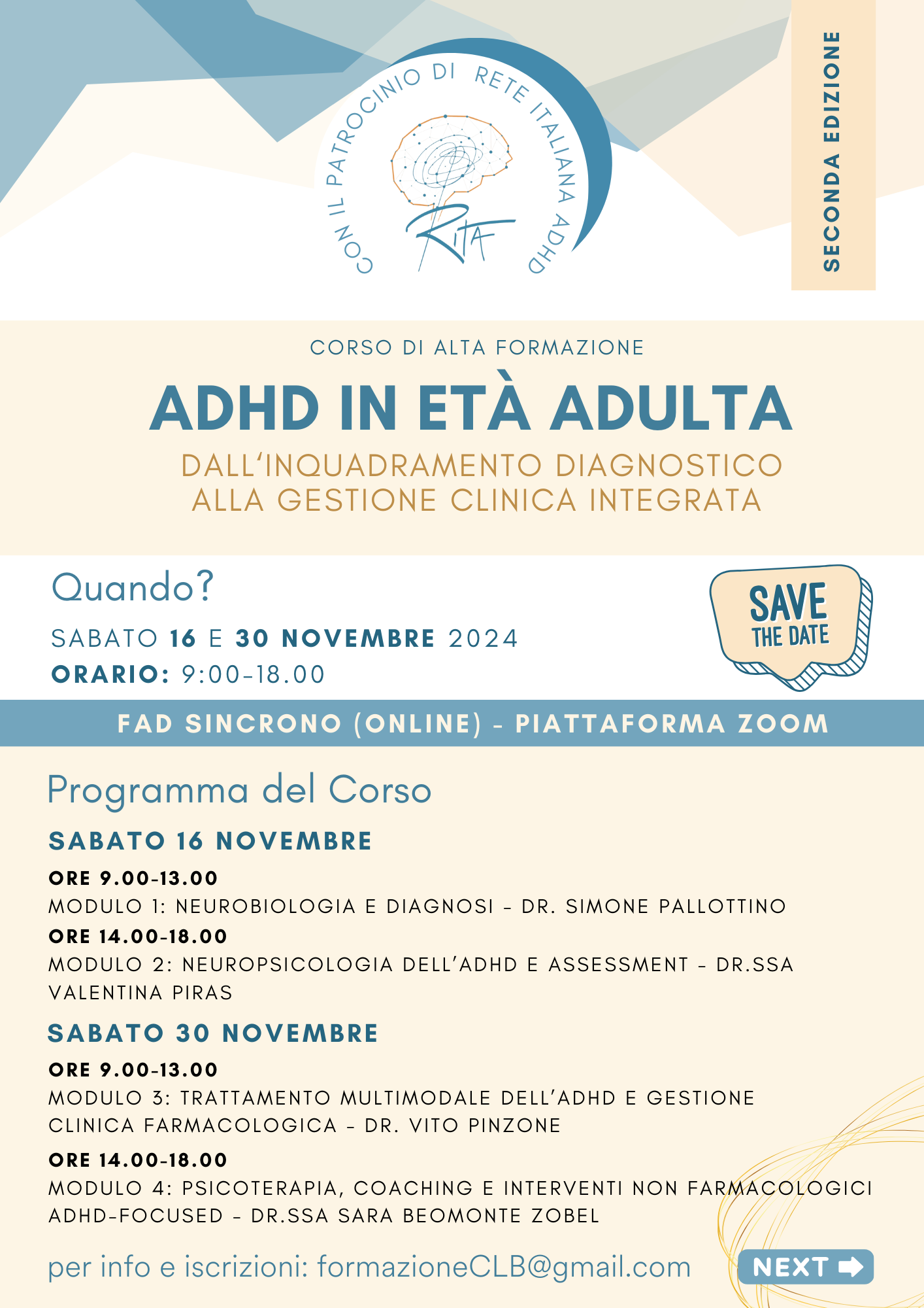 ADHD in Età Adulta: dalla diagnosi alla gestione clinica integrata (2a edizione)